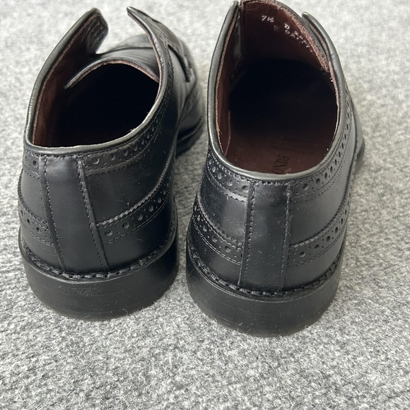 Allen Edmonds McAllister‎ Black Wingtip Oxford Bench Welt Shoes Mens 7.5 D USA main image 5